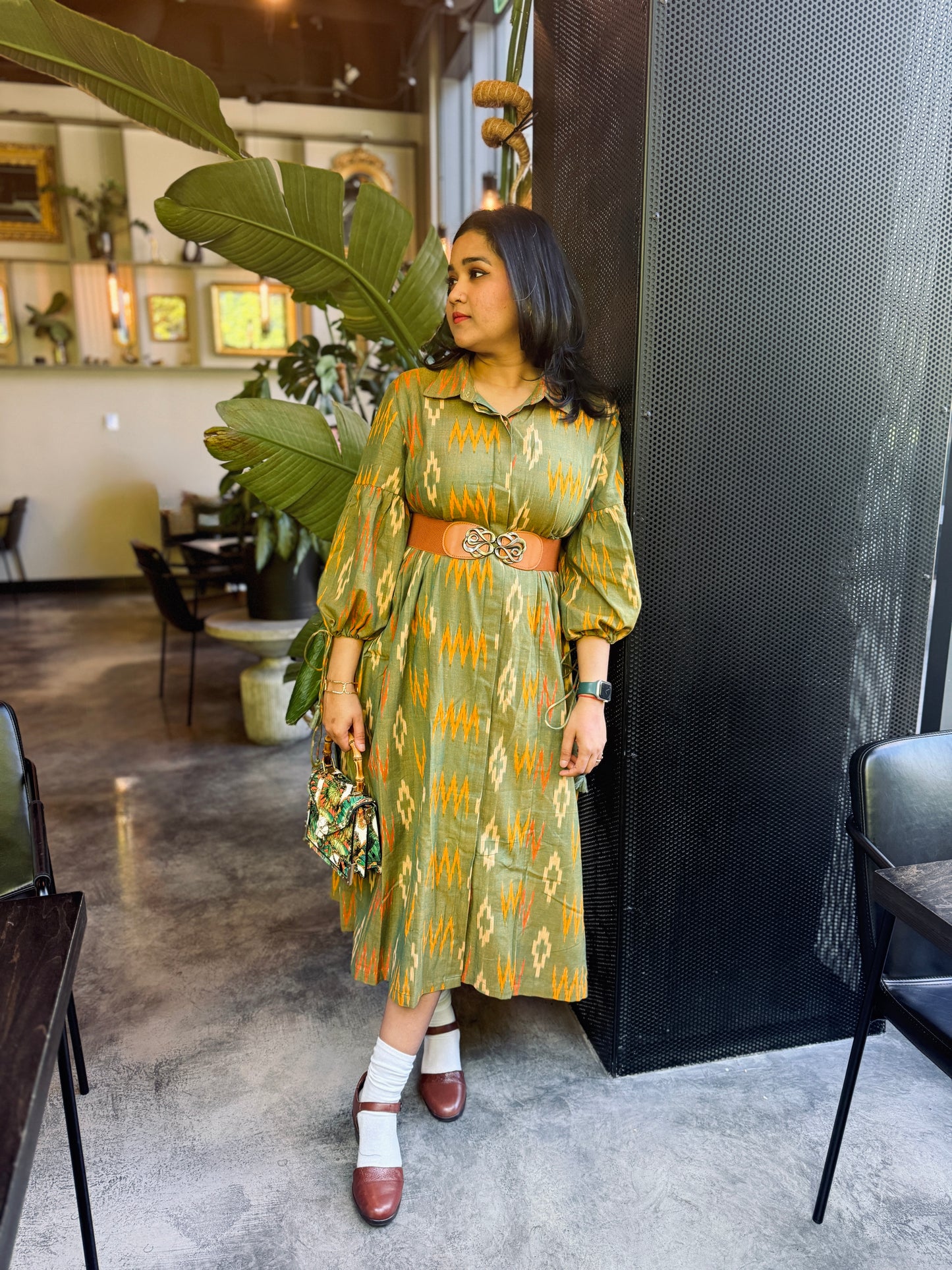 RINDA Handloom Midi Dress