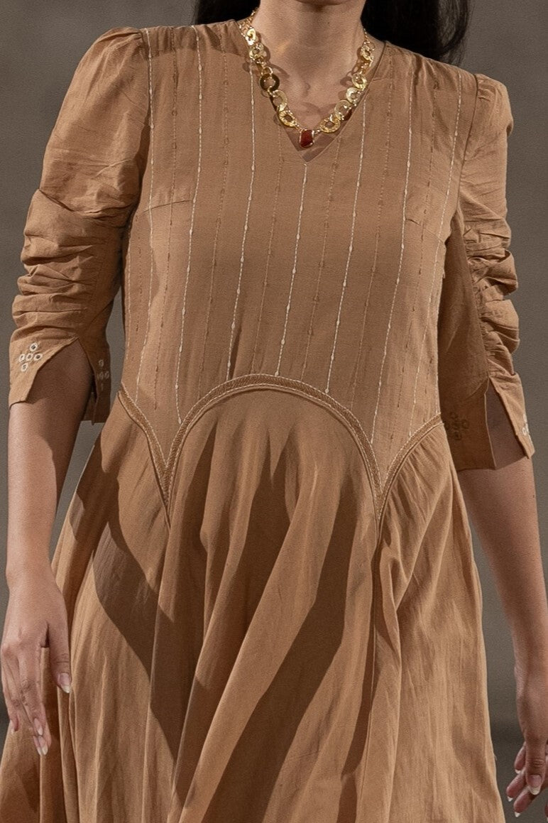 KAYA Embroidery Midi Dress