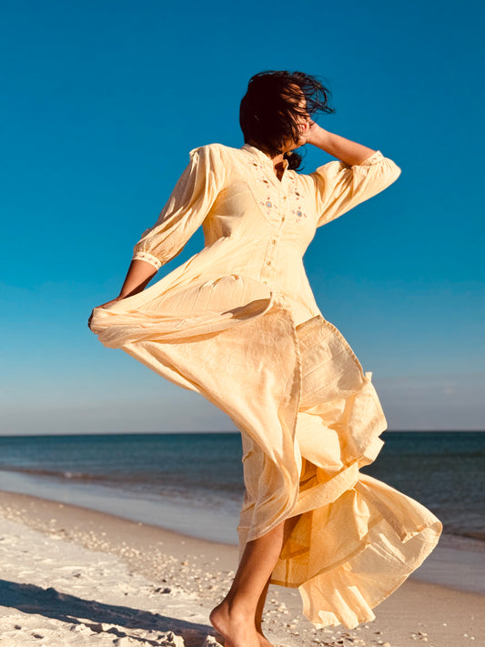 ANAKA Embroidery Maxi Dress