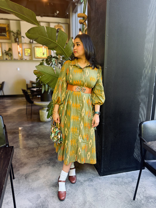 RINDA Handloom Midi Dress