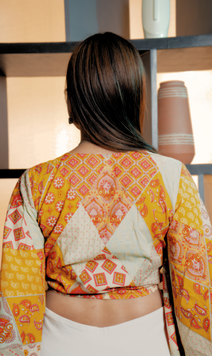 NAMPA Jaipur Screen Print Boho Blouse