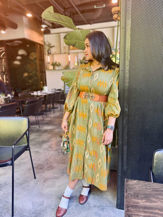 RINDA Handloom Midi Dress